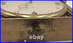 Semca Brass Double Faced 15 Jewel 8 day Desk Clock 1960's untested RARE