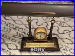 Sessions Vintage Luxury Desk Clock with lamp Made in USA RARE Desk Clock 14 H