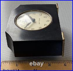 Seth Thomas Art Deco Black Bakelite Wind Up Alarm Desk Clock TESTED WORKS 4.5