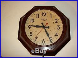 Smiths Sectric Electric Wall Clock 12 Bakelite Octagonal 30s 40s ART DECO