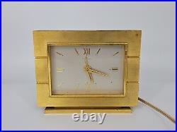Spaulding and Company Swiss Clock Art Deco Brass Desk Alarm PARTS OR REPAIR