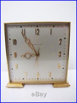 Spaulding and Company Swiss made Art Deco brass inspired Alarm shelf clock