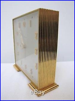 Spaulding and Company Swiss made Art Deco brass inspired Alarm shelf clock