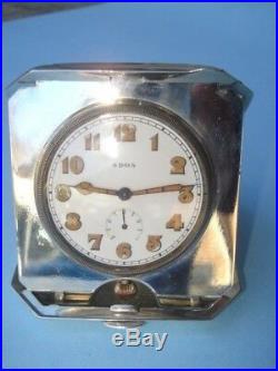 Sterling Silver Tiffany & Company Travel Clock - Octagon Cased-Circa 1915