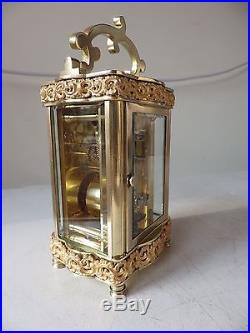 Stunning French Carriage Clock Fully Restored Case & Movement Art-Deco Case 1920