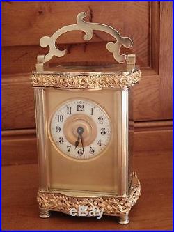 Stunning French Carriage Clock Fully Restored Case & Movement Art-Deco Case 1920