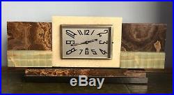 Stunning Large French Art Deco Marble Mantle Clock