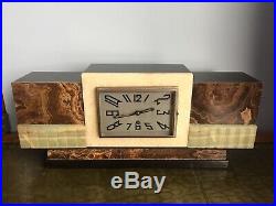 Stunning Large French Art Deco Marble Mantle Clock