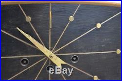 Stunning Vintage Welby Mid Century Mantle Clock Art Deco chime Germany Nice