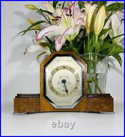 Sublime Art Deco Walnut Cased 8 Day Clock by Elliott of London (c. 1930's)