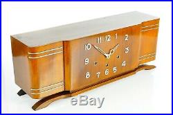 Superb Antique 1930`Art Deco Westminster Chime Mantel Clock Bauhaus