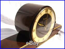 Superb Later Art Deco Junghans Chiming Clock 1950/60s Balance Wheel Bauhaus