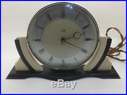 Superb Rare Art Deco Cream Smiths Sectric Electric Bakelite Mantle Clock