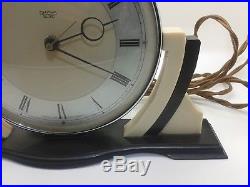 Superb Rare Art Deco Cream Smiths Sectric Electric Bakelite Mantle Clock