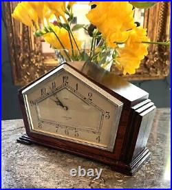 Superb Solid Rosewood Art Deco 8 Day Clock by J. Smith of Derby (Est 1856)