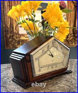 Superb Solid Rosewood Art Deco 8 Day Clock by J. Smith of Derby (Est 1856)