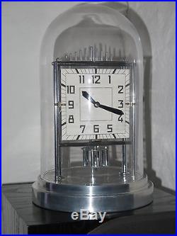 Superbe et rare horloge BULLE CLOCK Art Deco chrome et verre clock collection