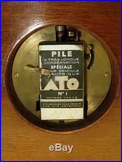 Superbe grande pendule electrique ATO marqueterie clock Art Deco no bulle, Bril
