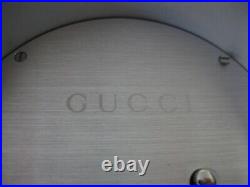 Swiss Made Designer Gucci Leather 210 Desk Table TImepiece Clock