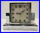 Swiss Made chrome desk top clock Art Deco 8 Days