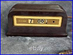 TELECHRON Rotary Desk Clock 8B07 RUNS, Needs Tune Up / Cleaning