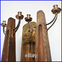 THE MOST BEAUTIFUL SET EVER French TOP Clock Art Deco Antique Shelf/Mantle Chime