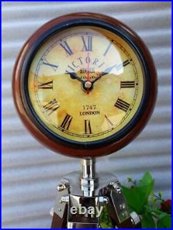 Table Clock Desk Clock Home/Office Decor Tripod Clock Maritime Round Clock Gift