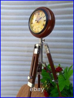 Table Clock Desk Clock Home/Office Decor Tripod Clock Maritime Round Clock Gift