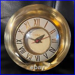 Telechron 3H159 The Suave Mercury Glass Roman Numeral Desk Clock Works