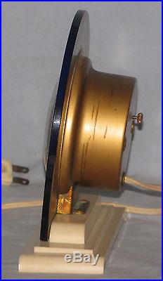 Telechron Electric Clock Model 4F71 Blue Art Deco Mirror