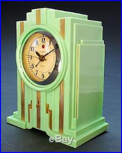 Telechron/GE #700 Art Deco Electrolarm Illuminated Electric Alarm Clock-Restored