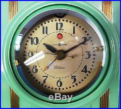 Telechron/GE #700 Art Deco Electrolarm Illuminated Electric Alarm Clock-Restored