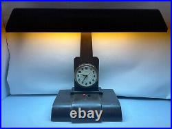 Telechron Litemaster Machine Age/Deco Clock/Lamp Runs-Keeps Time & Lights Work