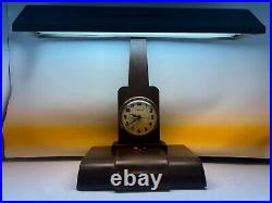 Telechron Litemaster Machine Age/Deco Clock/Lamp Runs-Keeps Time & Lights Work