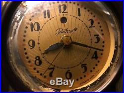 Telechron SKYSCRAPER Art DECO Brown bakelite clock 1930- complete, works