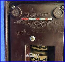 Telechron The Baron 8b07 Art Deco Electric Cyclometer Alarm Clock