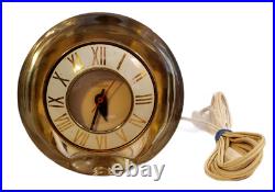 Telechron The Suave Mercury Glass Roman Numeral Clock 3H159