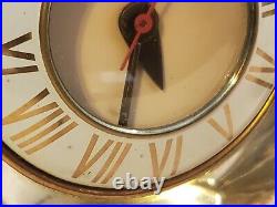 Telechron The Suave Mercury Glass Roman Numeral Clock 3H159