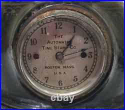 The Automatic Time Stamp Co Boston Mass Clock Art Deco 1920's Antique RARE