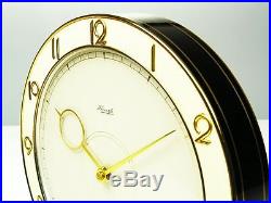 The! Big! Heinrich Moeller Art Deco Desk Clock Kienzle Brass