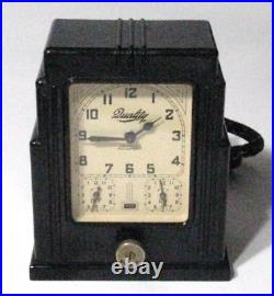 The LUX Clock Co. Antique Stove Clock Timer Art Deco Style Bakelite