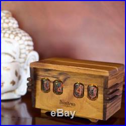The Vintage Nixie Clock Art Deco Design with Soviet Nixie Tubes Made During th