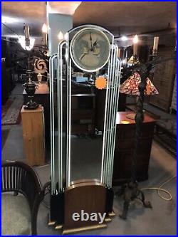 This Auction Is For A Working Vintage Ridgeway Neon Art Deco Grandfather Clock