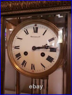 Tiffany & Co 1880-1900 Brass Chime Clock with Key / France / Brass