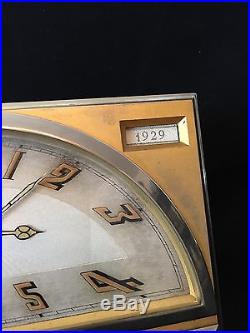 Tiffany & Co Art Deco Desk Clock with Thermometer and Calendar, 1920 1930