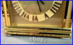 Tiffany & Co. Brass Atlas Desk / Mantle Clock Swiss Tested Working