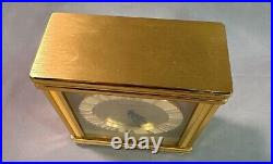 Tiffany & Co. Brass Atlas Desk / Mantle Clock Swiss Tested Working