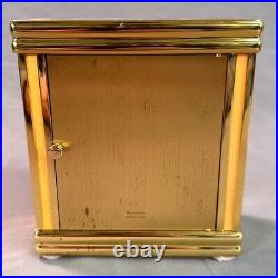 Tiffany & Co. Brass Atlas Desk / Mantle Clock Swiss Tested Working