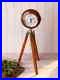 Timeless Elegance Vintage Clock on Wooden Tripod Stand 18 Inches