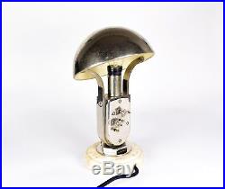 Tischuhr Lampe m. Uhr Tischlampe MOFÉM ART DECO vintage clock light pendule lamp